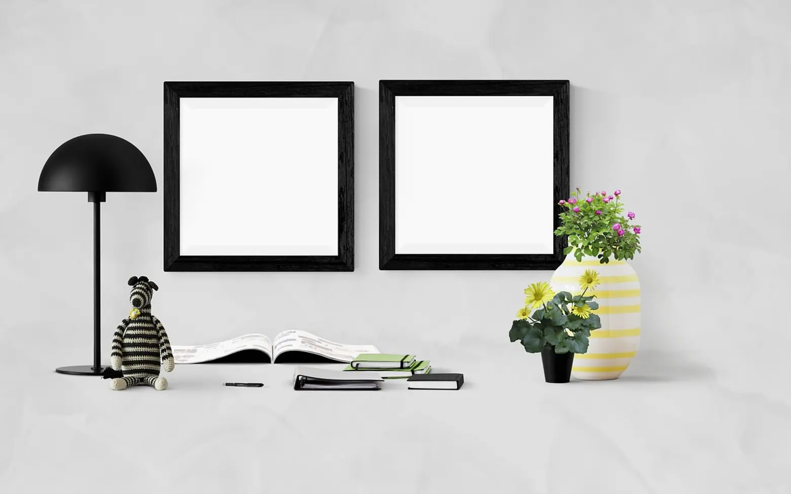 Poster, wall and mockup